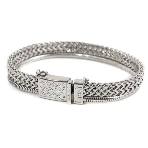 Bracciale Acciaio Catena Mm E Snake Mm Acciaio Marl Br