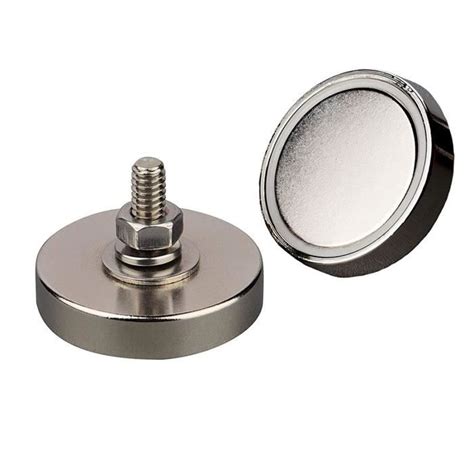 MUTUACTOR 2PCS Aimant rond en néodyme super puissant de avec goujon