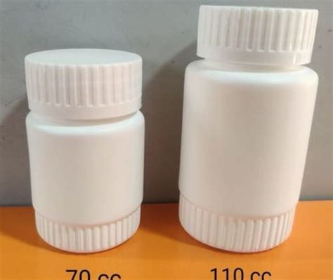 Plain White Plastic Tablet Container Hardness Rigid At Best Price In