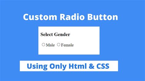 How To Create Radio Button In Html Radio Button In Html Youtube