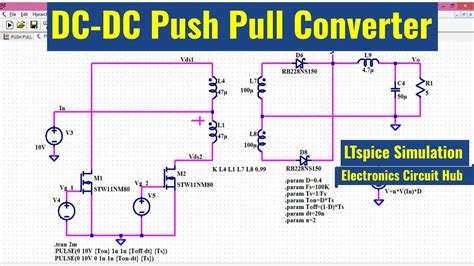 LTSpice Isolated Dc Dc Push Pull Converter Simulation YouTube