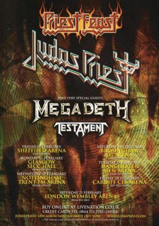 JUDAS PRIEST PriestFeast 2009 UK Tour Poster