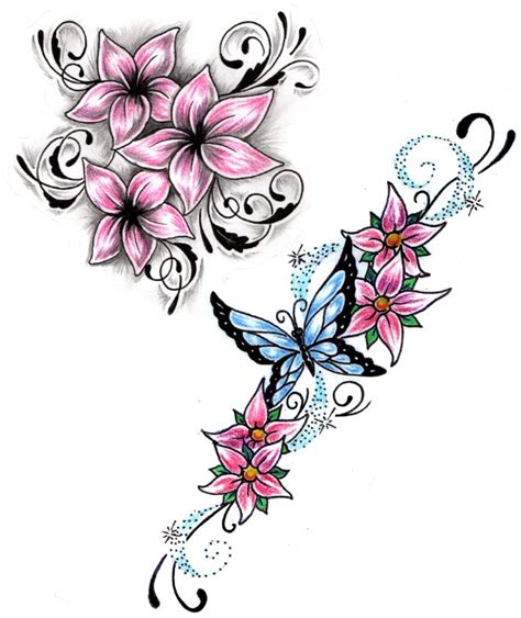 3 Quarter Sleeve Tattoo Ideas : Hawaiian Flower Tattoos Inside The ...