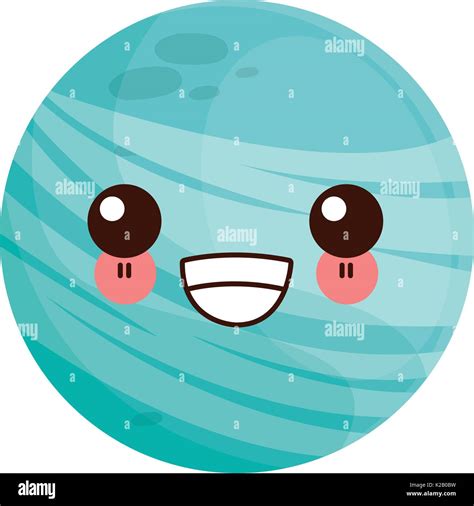 Kawaii Planet Of The Solar System Cartoon Image Stock Vector Image