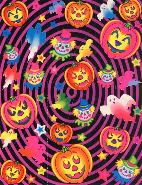 Vintage Lisa Frank Halloween Sticker Sheet S196 Pumpkins Etsy