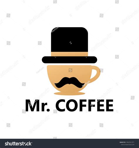 Mister Coffee Logo Template Design Royalty Free Stock Vector