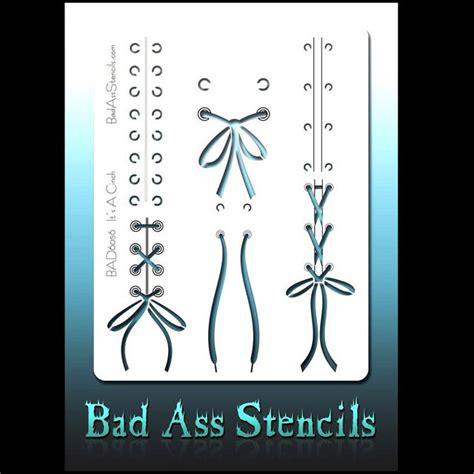 Bad Ass Body Painting Stencil BAD IT S A CINCH Face Paint World