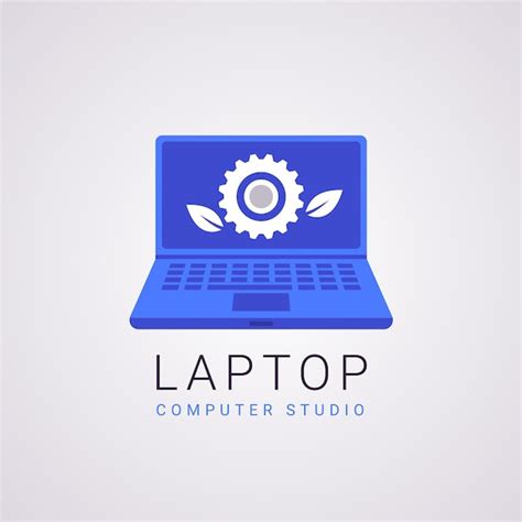 Modelo De Logotipo De Design Plano Para Laptop Vetor Gr Tis