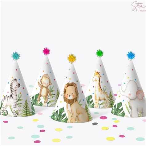 Animal Birthday Hats Etsy