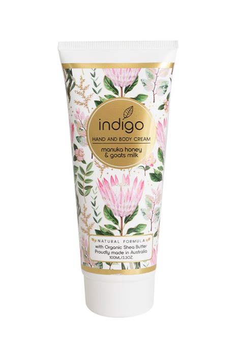 Indigo Hand And Body Cream In Manuka Honey And Goats Milk 100ml Pink P