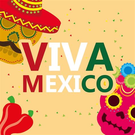 Fiesta Viva Mexico Vector Premium