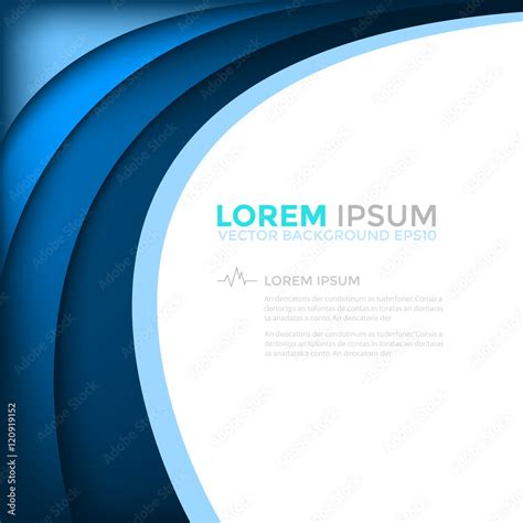 Vetor De Blue Curve Line Overlap Paper Layer Vector Background With