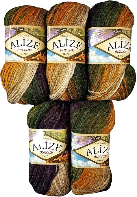 Alize Burcum Lot De Pelotes De Laine Tricoter G Batik Vert