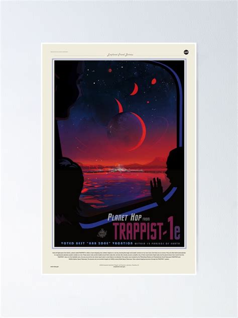 Trappist 1e Nasa Retro Space Travel Poster By Historicalstuff Redbubble