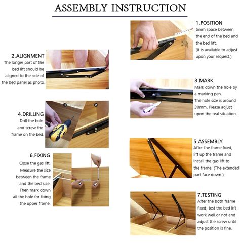 Hardware Kit Lift Gas Shocks For Murphy Bed Gastac