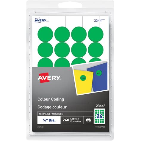 Avery® Removable Colour Coding Labels For Laser And Inkjet Printers 3