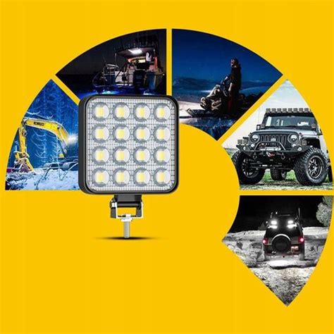 LAMPA 16 LED HALOGEN ROBOCZY SZPERACZ 48W 12V 24V ERLI Pl