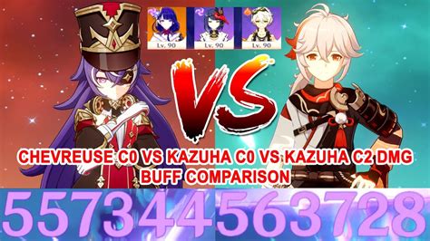 Chevreuse C Vs Kazuha C Vs Kazuha C Dmg Buff Comparison Overloaded