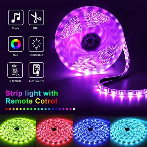 Nexillumi Ft Strip Lights Music Sync Color Changing Key Remote