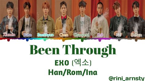 Exo Been Through Han Rom Ina Color Coded Lyrics Lirik