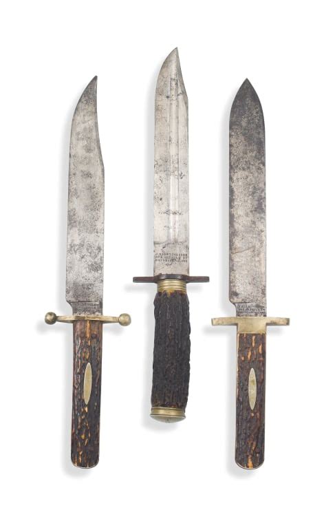 Three Bowie Knives Joseph Rodgers And Sons No 6 Norfolk Street Sheffield England 19th