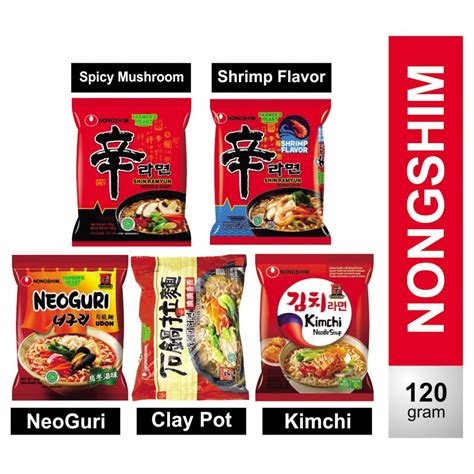 Jual Nongshim Shin Ramyun Spicy Mushroom Kimchi Shrimp Claypot Neoguri