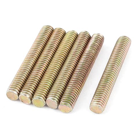 Mm Pitch M X Mm Full Threaded Rod Bar Bronze Tone Pcs Walmart