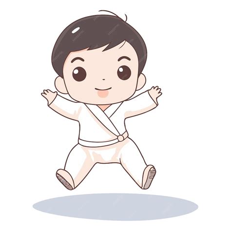 Premium Vector | Karate boy cartoon vector illustration Karate boy ...