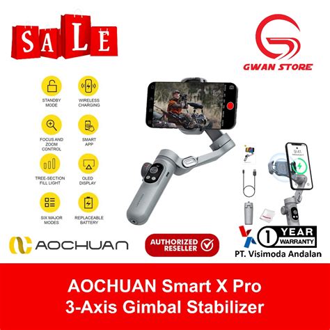 Jual AOCHUAN Smart X Pro 3 AXIS Smartphone Gimbal Stabilizer For