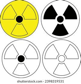 Symbol Radiation Hazard Caution Danger Radioactive Stock Vector ...