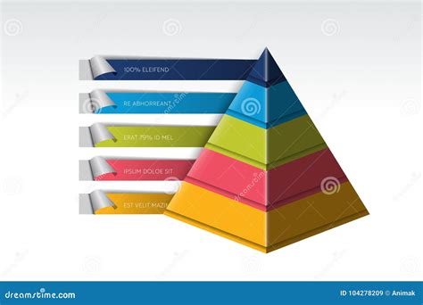 Piramide Infographic Grafico Del Triangolo Schema Diagramma Modello