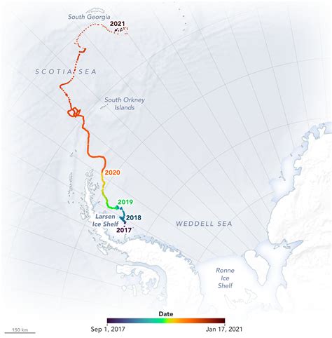 Tracking the Demise of a Giant Antarctic Iceberg