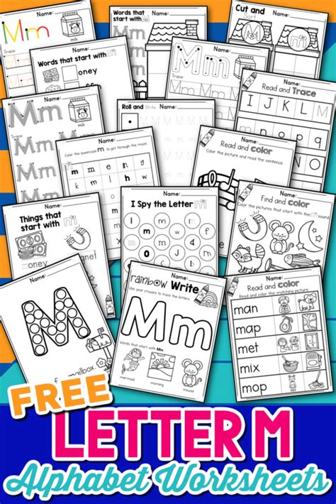 30 Free Printable Letter M Alphabet Worksheets for Kids