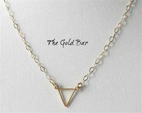 Items Similar To Triangle Necklace Gold Triangle Necklace Minimalist