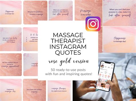 Massage Therapist Instagram Posts 50 Rose Gold Massage Therapy Quotes