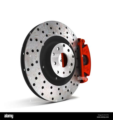 Car Disc Brake Isolated On White Background 3d Illustration Stock Photo