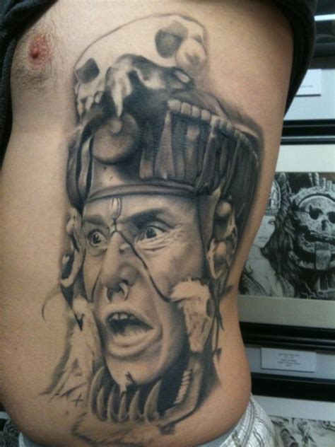 Realistic American Indian shaman tattoo - Tattooimages.biz