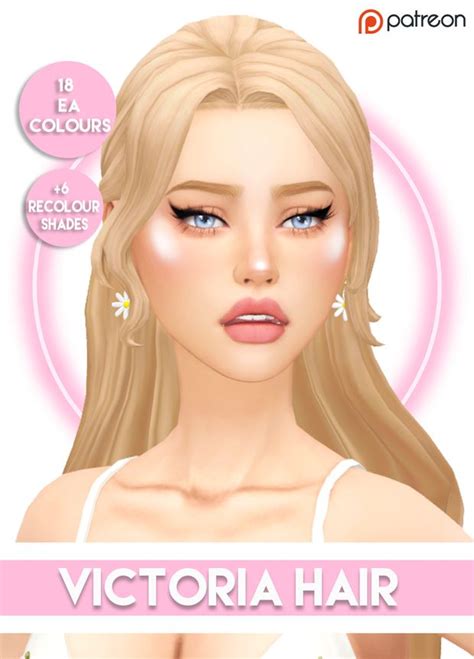 Victoria Hair Angel Cake Palette Lady Simmer Sims Sims Hair Sims