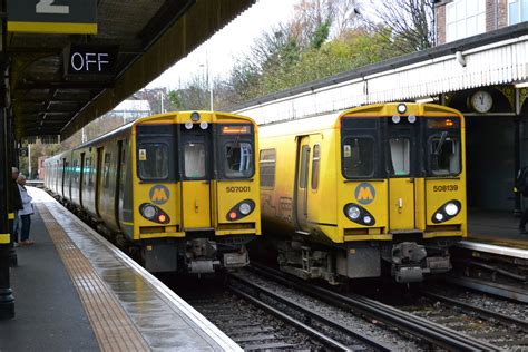 Merseyrail Electrics 507001 And 508139 Seen At Birkenhead Ce Flickr