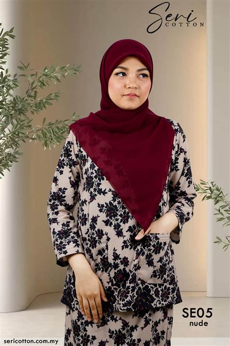 Kurung Kedah Seri Melati Se Seri Cotton