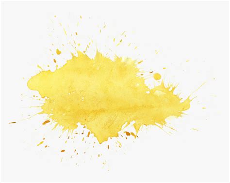 Yellow Watercolor Splatter Yellow Watercolors Transparent Hd Png