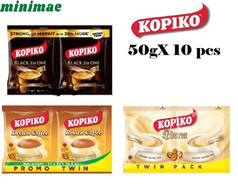 Kopiko Blanca Brown Black Twin Pack Instant Coffee Creamy Coffee Mix