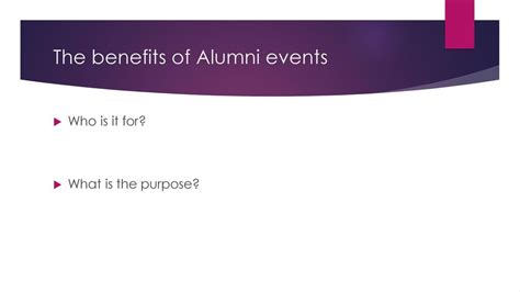 Developing Your Alumni Network And Designing Your Event Ppt Download