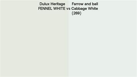 Dulux Heritage Fennel White Vs Farrow And Ball Cabbage White Side