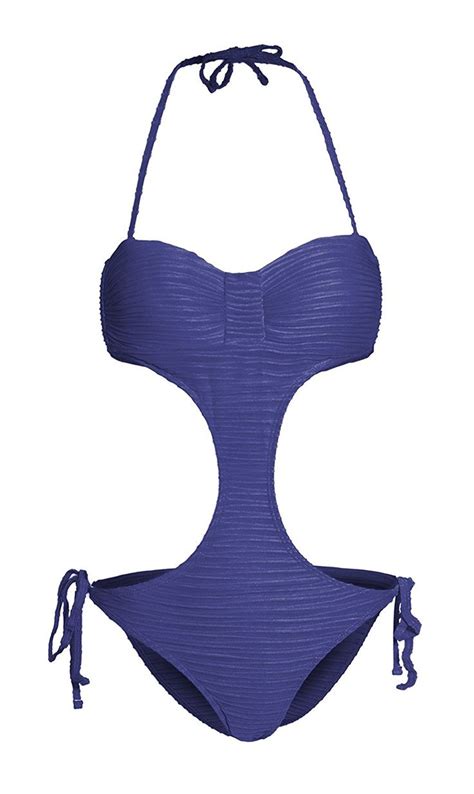 Hot From Hollywood Womens Convertible Textured Side Tie Open Back Sexy Monokini One Piece