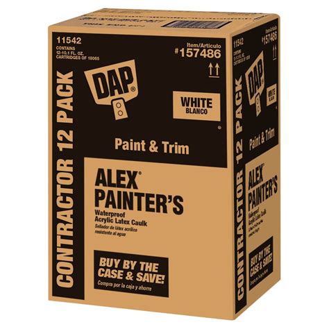 DAP Alex Painter S 12 Pack 10 1 Oz White Paintable Latex Caulk At Lowes