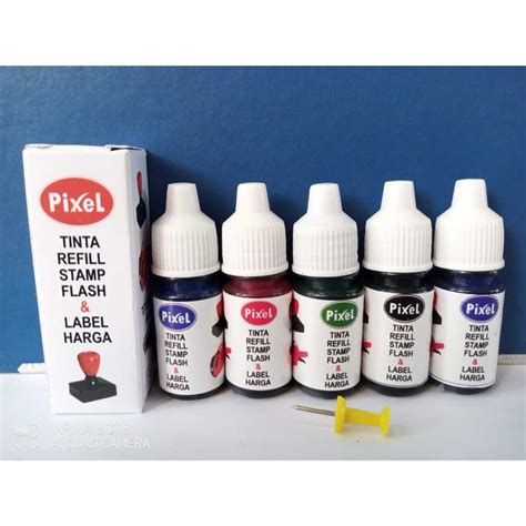 Jual Pixel Tinta Stampel Otomatis Isi Ulang Flash Refill Stamp Ink Cap