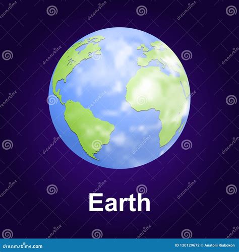 Earth Planet Icon Isometric Style Stock Vector Illustration Of Moon