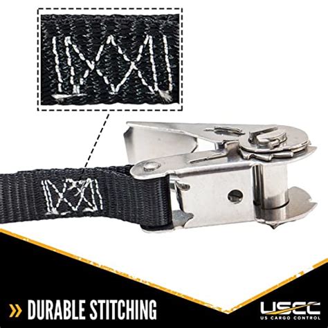 Us Cargo Control Stainless Steel Ratchet Straps With Carabiner Hooks