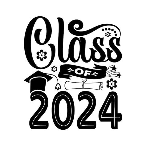 Premium Vector Class Of 2024 In 2024 Graduation Silhouette Graduation Boards Library Artwork